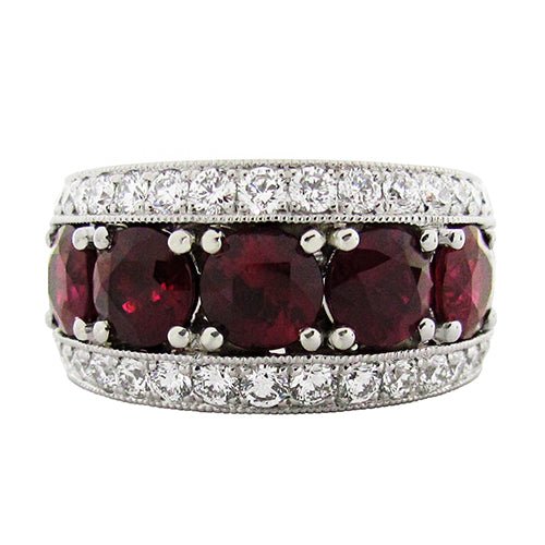 RUBY & DIAMOND ANNIVERSARY RING -