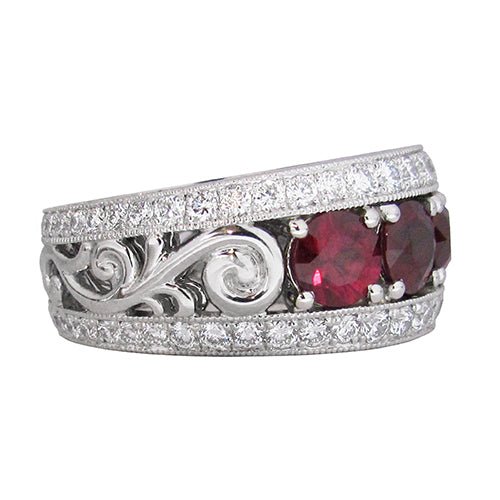 RUBY & DIAMOND ANNIVERSARY RING -