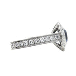 ROBIN SAPPHIRE & PLATINUM RING -