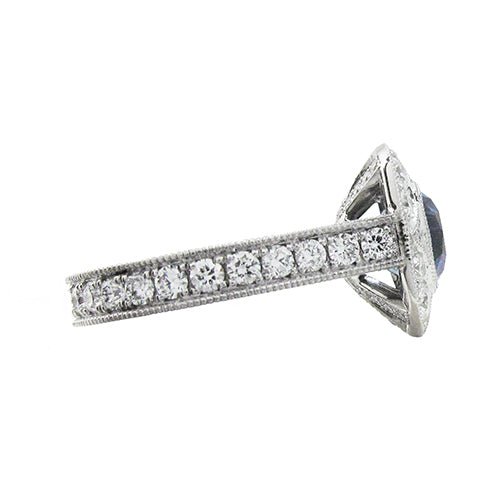 ROBIN SAPPHIRE & PLATINUM RING -