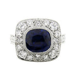 ROBIN SAPPHIRE & PLATINUM RING -