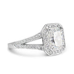 RADIANT CUT DIAMOND ENGAGEMENT RING WITH SPLIT SHANK - ALL RINGS