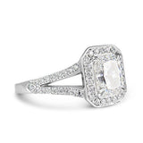 RADIANT CUT DIAMOND ENGAGEMENT RING WITH SPLIT SHANK - ALL RINGS