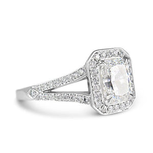 RADIANT CUT DIAMOND ENGAGEMENT RING WITH SPLIT SHANK - ALL RINGS