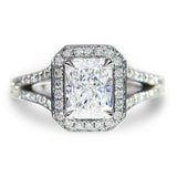 RADIANT CUT DIAMOND ENGAGEMENT RING WITH SPLIT SHANK - ALL RINGS