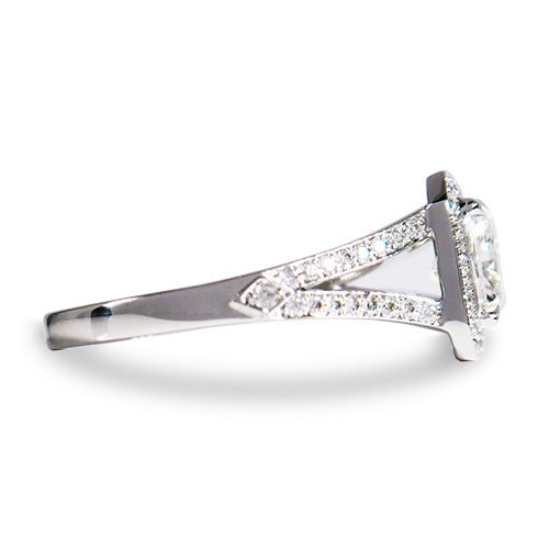 RADIANT CUT DIAMOND ENGAGEMENT RING WITH SPLIT SHANK - ALL RINGS
