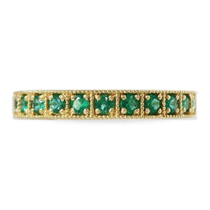 JUBILEE RING IN YELLOW GOLD WITH EMERALDS - ALL RINGS