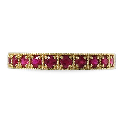 JUBILEE WEDDING RING IN YELLOW GOLD WITH RUBIES - ALL RINGS
