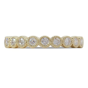LUNA DIAMOND WEDDING BAND IN YELLOW GOLD - ANNIVERSARY & CELEBRATION RINGS