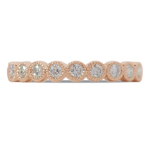 LUNA DIAMOND WEDDING BAND IN ROSE GOLD - ANNIVERSARY & CELEBRATION RINGS