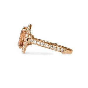 SOPHIA RING WITH MORGANITE AND DIAMONDS IN ROSE GOLD - ALL RINGS