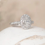 SOPHIA OVAL DIAMOND ENGAGEMENT RING IN PLATINUM -