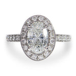 SOPHIA OVAL DIAMOND ENGAGEMENT RING IN PLATINUM -