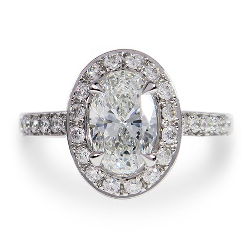 SOPHIA OVAL DIAMOND ENGAGEMENT RING IN PLATINUM -