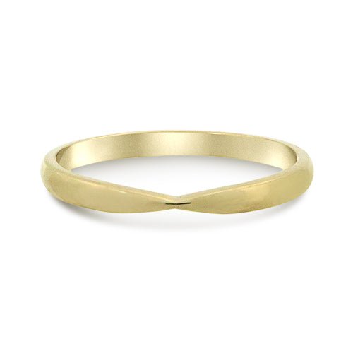 BOW WEDDING BAND IN YELLOW GOLD - ALL WEDDING BANDS