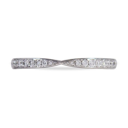 DIAMOND BOW WEDDING BAND IN WHITE GOLD - ANNIVERSARY & CELEBRATION RINGS