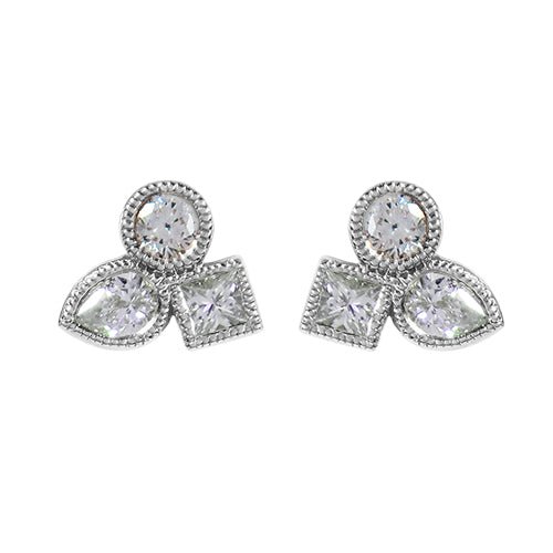 BOUQUET DIAMOND EARRINGS IN WHITE GOLD - EARRINGS