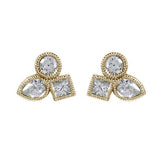 BOUQUET DIAMOND EARRINGS IN YELLOW GOLD - EARRINGS