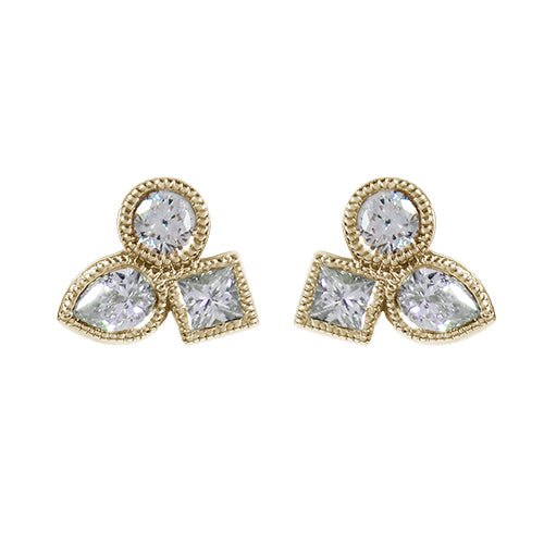 BOUQUET DIAMOND EARRINGS IN YELLOW GOLD - EARRINGS
