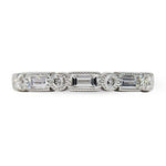 BAGUETTE & ROUND DIAMOND FULL ETERNITY BAND IN WHITE GOLD - ALL RINGS