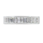 DECO WEDDING BAND IN WHITE GOLD WITH VERTICAL BAGUETTE DIAMONDS - ANNIVERSARY & CELEBRATION RINGS