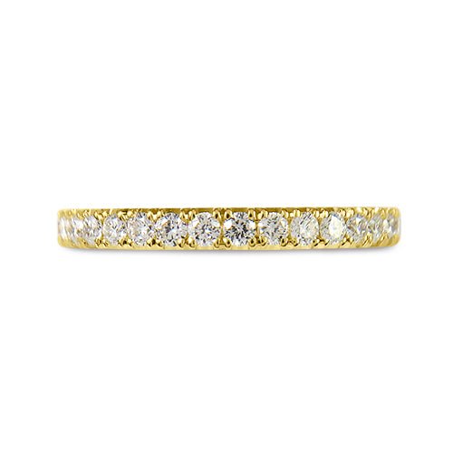 ÉTOILE WEDDING BAND WITH HALF ETERNITY DIAMONDS IN YELLOW GOLD - ALL WEDDING BANDS