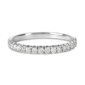 ÉTOILE WEDDING BAND WITH HALF ETERNITY DIAMONDS IN WHITE GOLD - ALL WEDDING BANDS