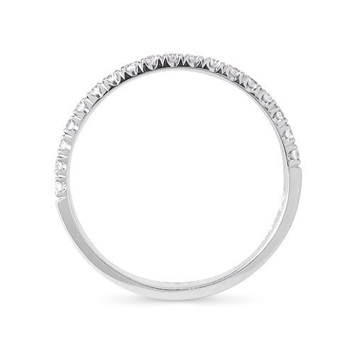 ÉTOILE WEDDING BAND WITH HALF ETERNITY DIAMONDS IN WHITE GOLD - ALL WEDDING BANDS