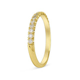 ÉTOILE WEDDING BAND WITH HALF ETERNITY DIAMONDS IN YELLOW GOLD - ALL WEDDING BANDS