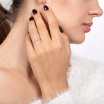 ÉTOILE WEDDING BAND WITH HALF ETERNITY DIAMONDS IN WHITE GOLD - ALL WEDDING BANDS