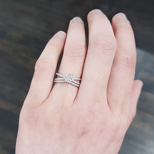 DAWN WEDDING BAND IN WHITE GOLD WITH HALF ETERNITY DIAMONDS - ALL RINGS