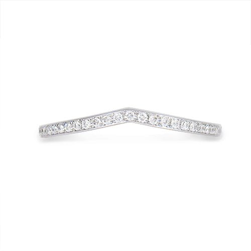 DAWN WEDDING BAND IN WHITE GOLD WITH HALF ETERNITY DIAMONDS - ALL RINGS
