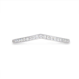 DAWN WEDDING BAND IN WHITE GOLD WITH HALF ETERNITY DIAMONDS - ALL RINGS