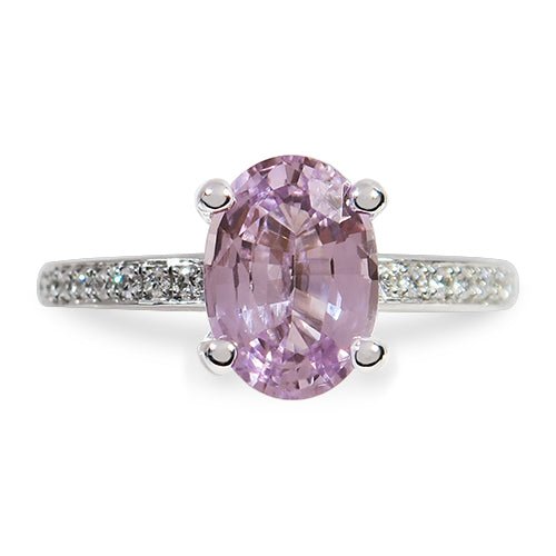 2.00 ct Pear Morganite & Diamond Halo Engagement Ring 14k Rose and Pink  Sapphire/Diamond Marquise Eternity Band - Raven Fine Jewelers