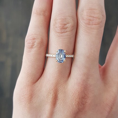 BELLA PERIWINKLE BLUE SAPPHIRE ENGAGEMENT RING - ALL ENGAGEMENT RINGS