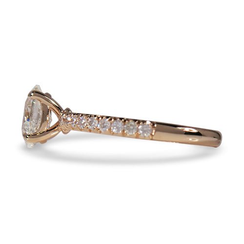 BELLA ENGAGEMENT RING WITH OVAL DIAMOND IN ROSE GOLD - ALL ENGAGEMENT RINGS