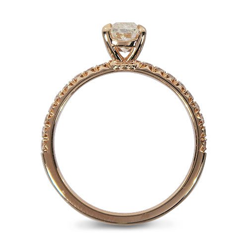 BELLA ENGAGEMENT RING WITH OVAL DIAMOND IN ROSE GOLD - ALL ENGAGEMENT RINGS
