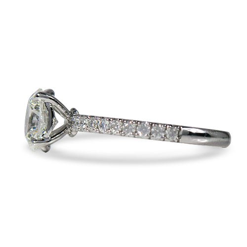 OVAL DIAMOND BELLA ENGAGEMENT RING IN WHITE GOLD - ALL ENGAGEMENT RINGS