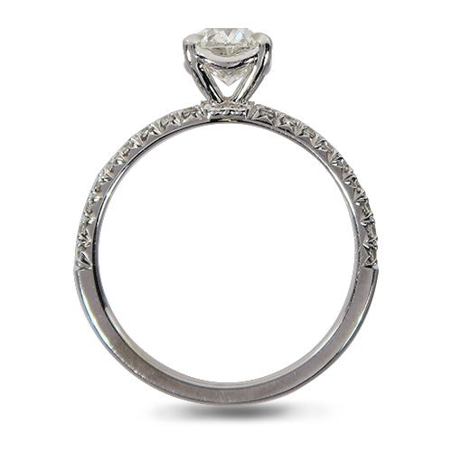 OVAL DIAMOND BELLA ENGAGEMENT RING IN WHITE GOLD - ALL ENGAGEMENT RINGS