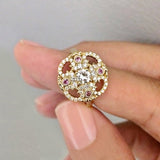 PINK SAPPHIRE AND DIAMOND RING -