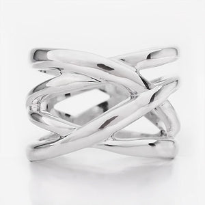 WOVEN NEST RING IN STERLING SILVER - ALL RINGS