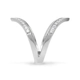 CHEVRON DIAMOND RING IN WHITE GOLD - ALL RINGS