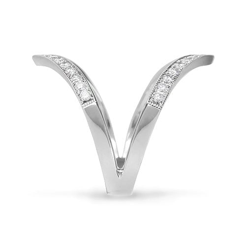 CHEVRON DIAMOND RING IN WHITE GOLD - ALL RINGS