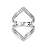 CHEVRON DIAMOND RING IN WHITE GOLD - ALL RINGS