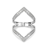 CHEVRON DIAMOND RING IN WHITE GOLD - ALL RINGS