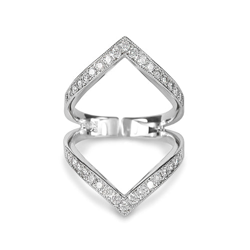 CHEVRON DIAMOND RING IN WHITE GOLD - ALL RINGS
