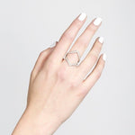 CHEVRON DIAMOND RING IN WHITE GOLD - ALL RINGS