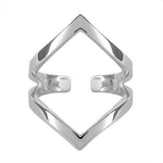 CHEVRON RING IN STERLING SILVER - ALL RINGS