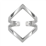 CHEVRON RING IN STERLING SILVER - ALL RINGS