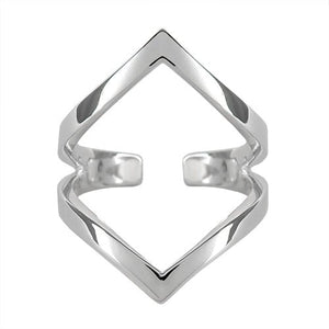CHEVRON RING IN STERLING SILVER - ALL RINGS